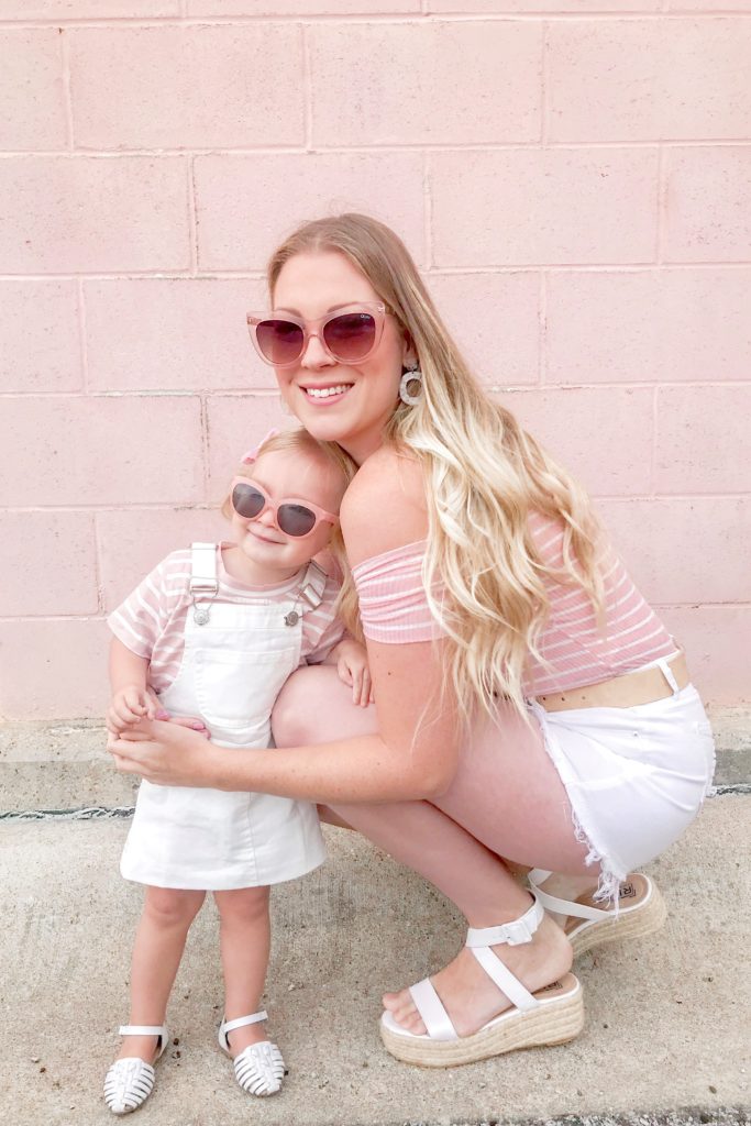 Pink Striped Bodysuit & Overalls 3