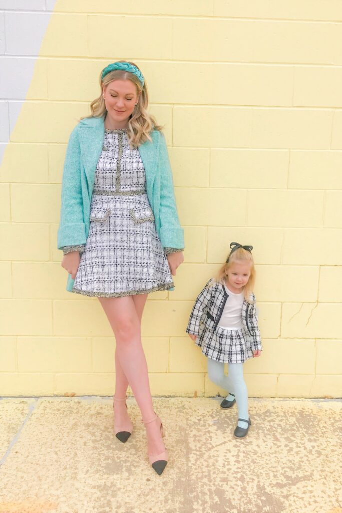 Black and White Tweed Dress 2