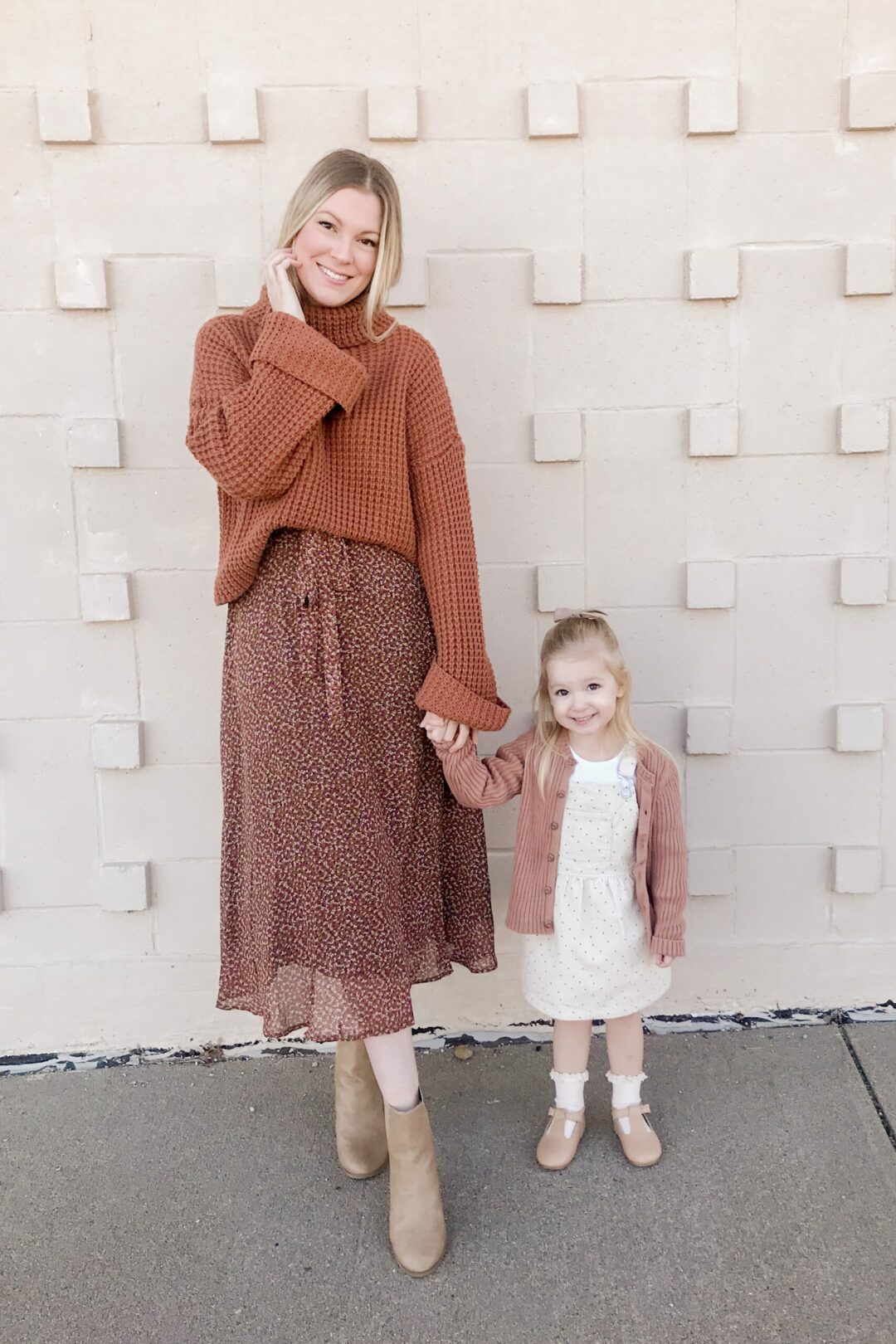 Brown Floral Midi Dress 2