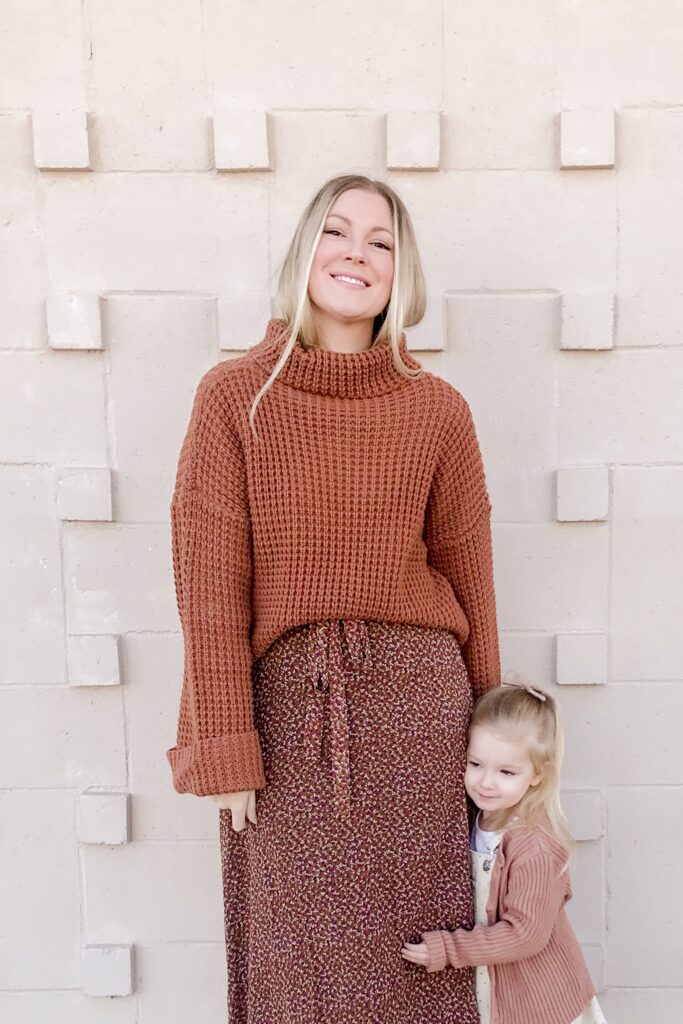 Brown Floral Midi Dress 1