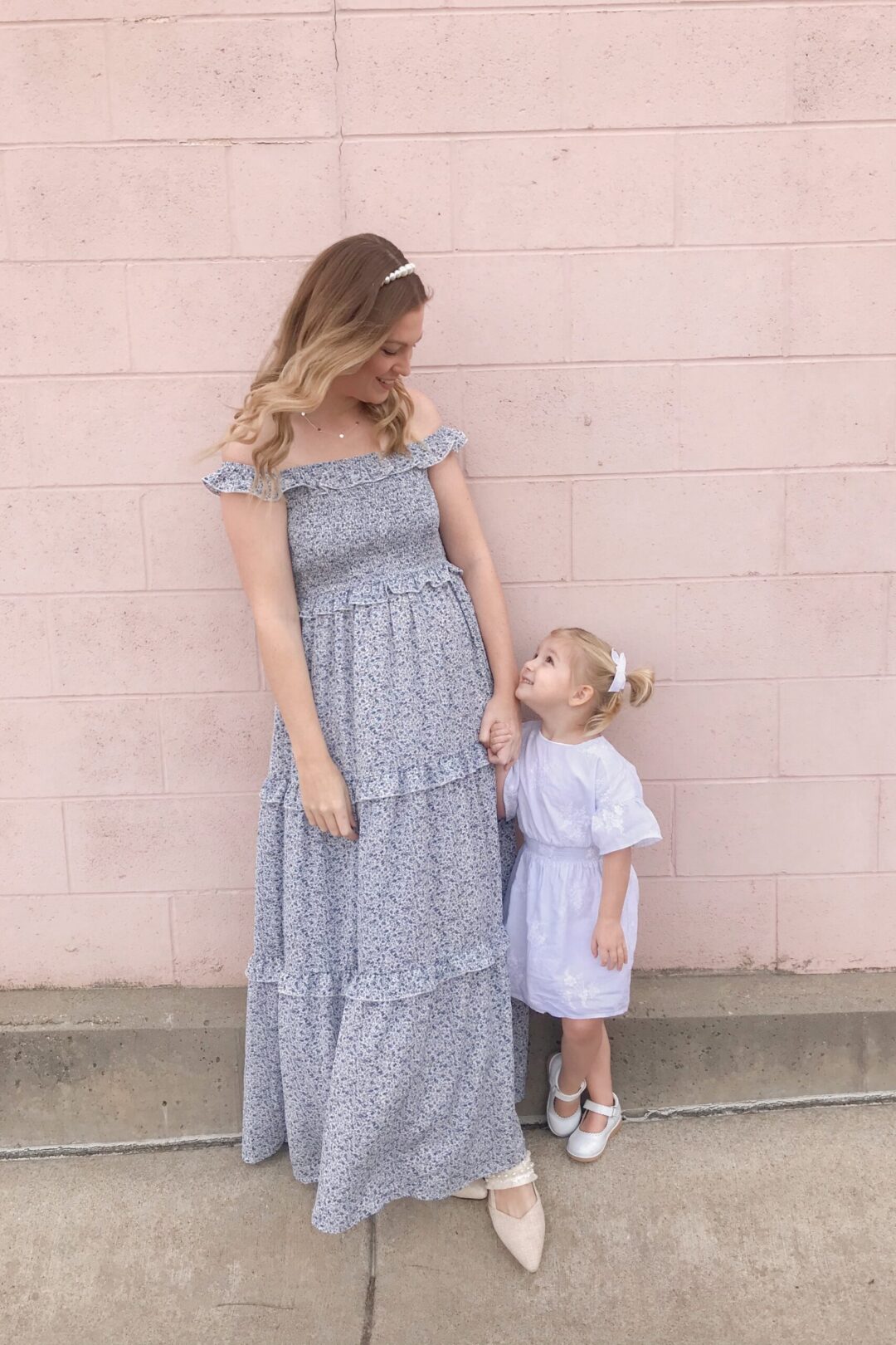 Blue Smocked Maxi Dress 5