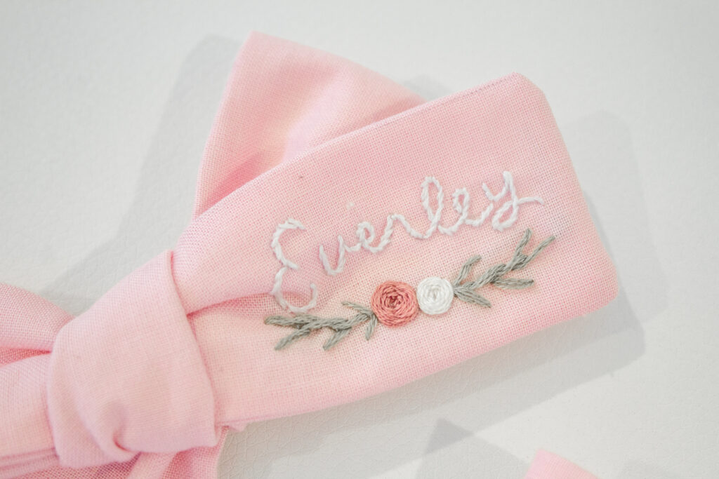 Embroidered Hair Bows 5