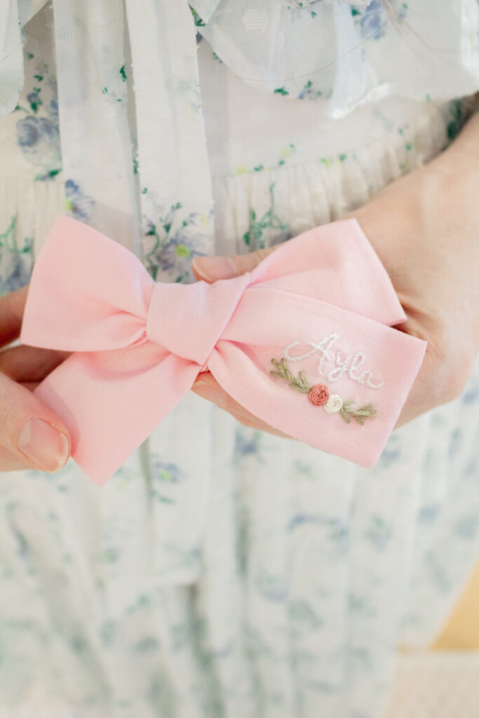 Embroidered Hair Bows 10