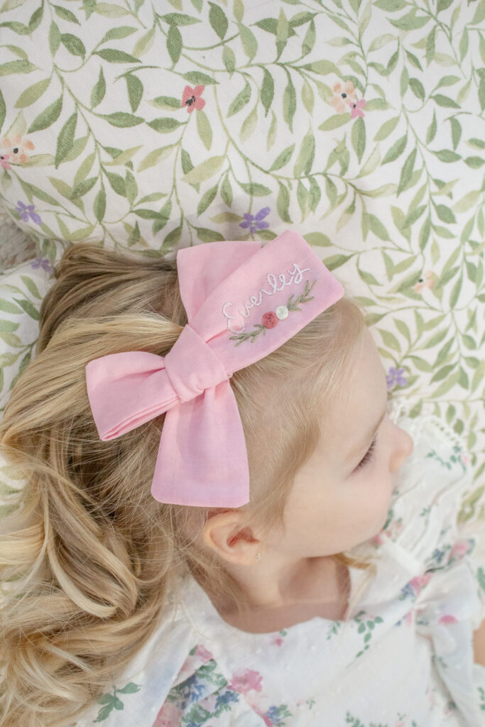 Embroidered Hair Bows 16