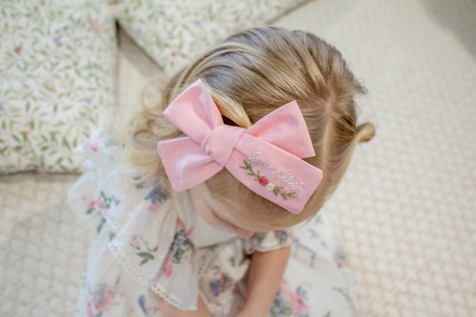 Embroidered Hair Bows 14