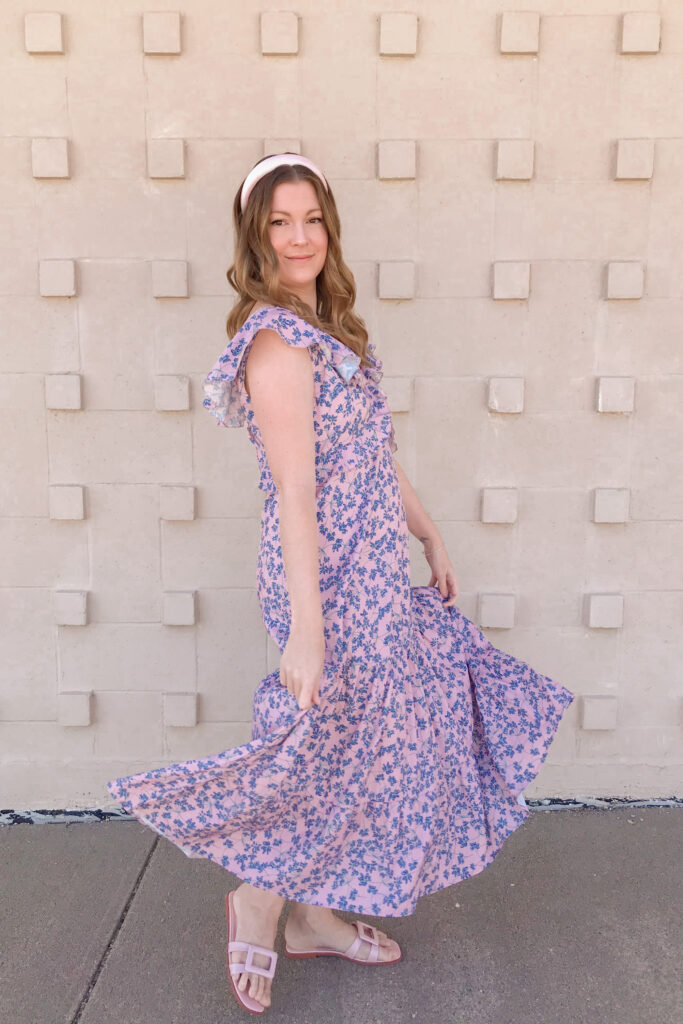 Purple Floral Dress 4