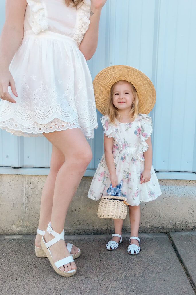 White Eyelet Ruffle Dress 1