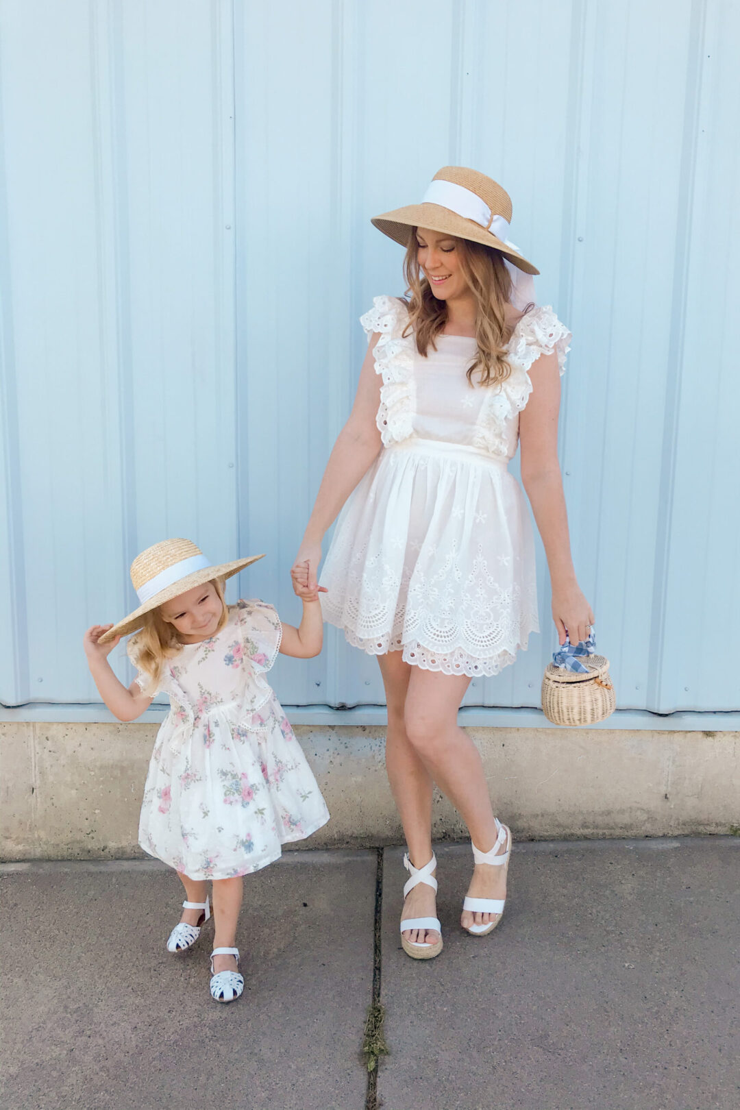 White Eyelet Ruffle Dress 2