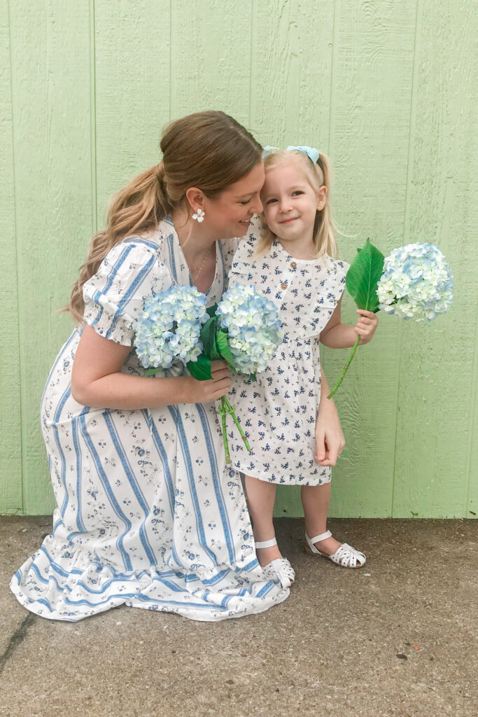 Blue & White Floral Dress 1