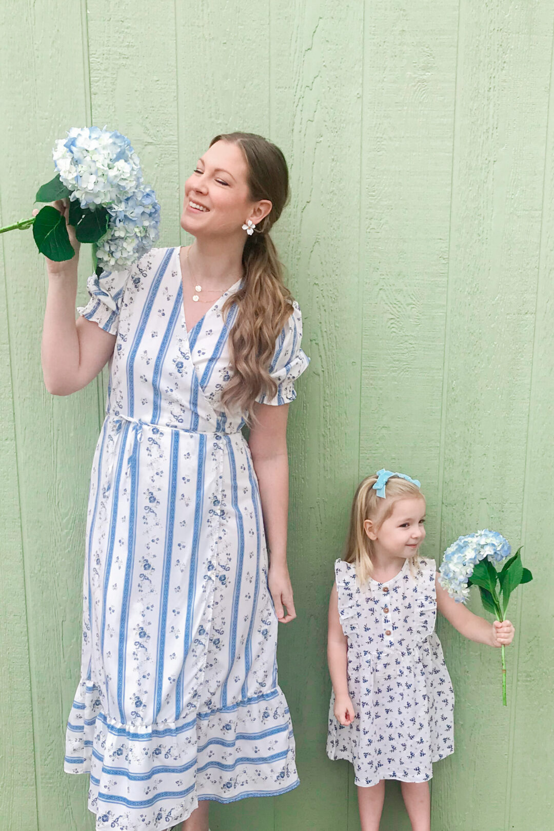 Blue & White Floral Dress 4