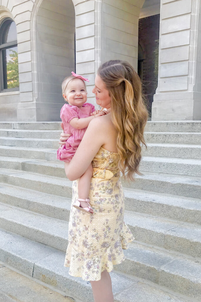 Yellow Floral Eyelet Dress 8