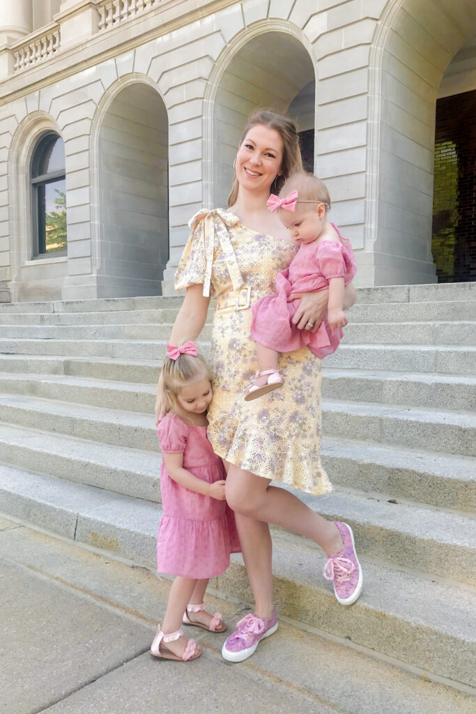 Yellow Floral Eyelet Dress 3