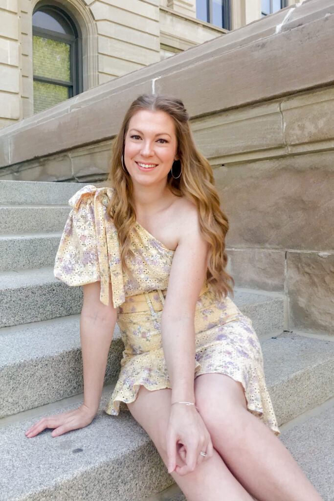 Yellow Floral Eyelet Dress 2