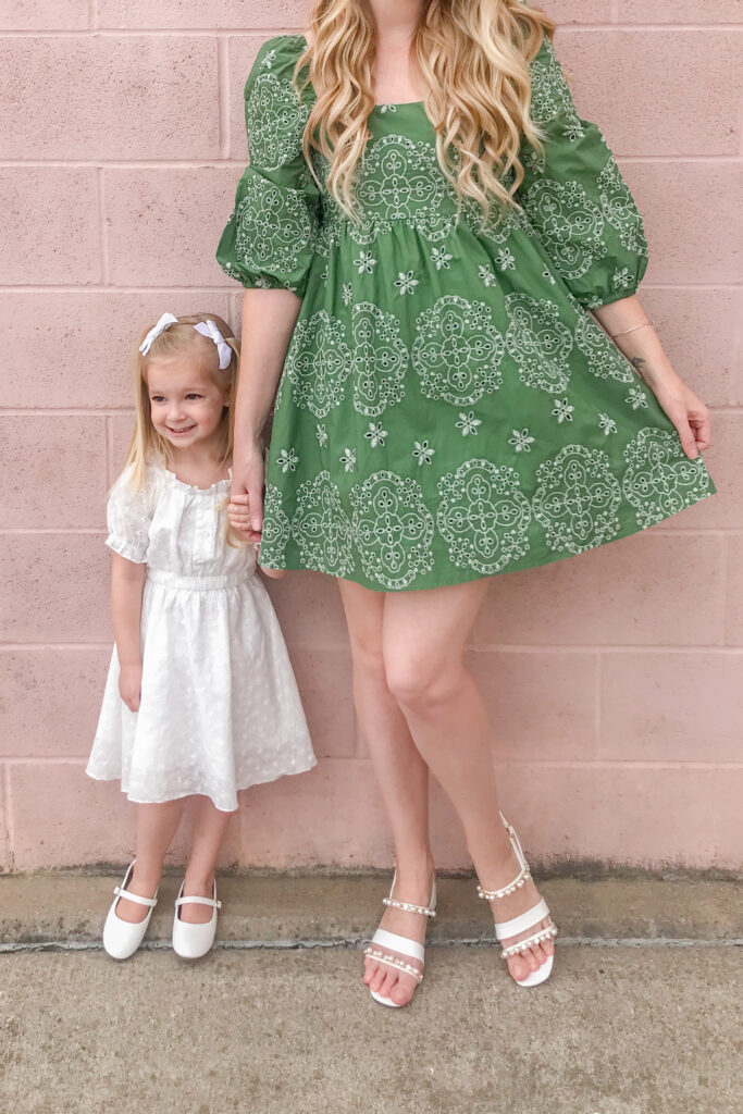 Green Embroidered Dress 2