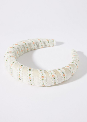 anthropologie floral padded headband brookie