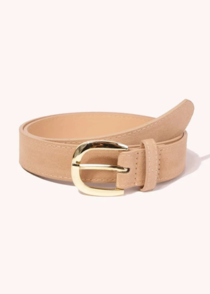 beige nude belt gold buckle brookie shein