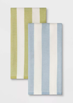 blue green striped tea towels target home