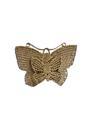 butterfly wicker trivit wall decor