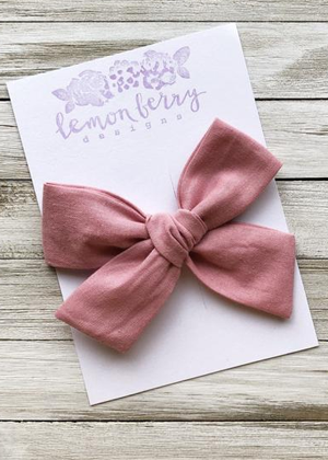 dusty pink hair bow etsy lemon berry