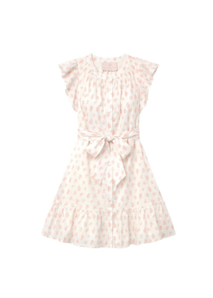 gal meets glam della pink floral white dress brookie