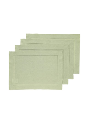 green linen placemats rectangular home amazon