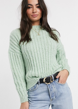 green sweater knit brookie asos