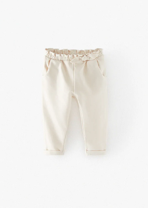 ivory bow pants ayla evie zara