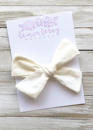 ivory hair bow etsy lemon berry