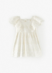 ivory ruffle dress eyelet zara ayla evie