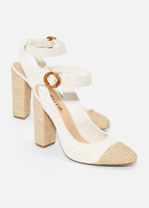 justfab capri heels jute brookie