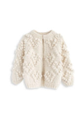 knit your love pom pom cream cardigan kids evie ayla chicwish