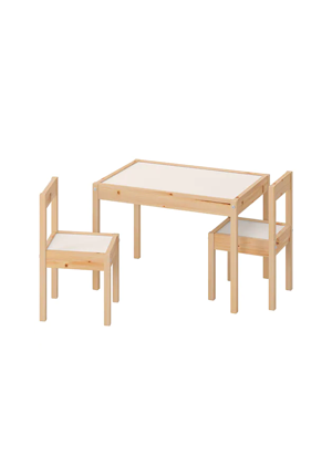 latt childrens kids table chairs set wood ikea home toys