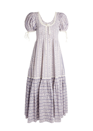 loveshackfancy judith purple stripe floral puff sleeve maxi dress brookie