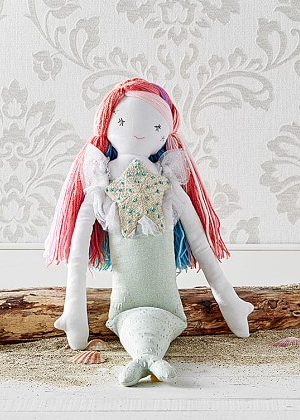 mermaid plush toy pottery barn kids evie toy