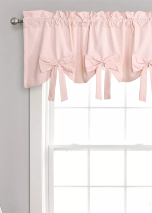 pink bow valance curtain girls target