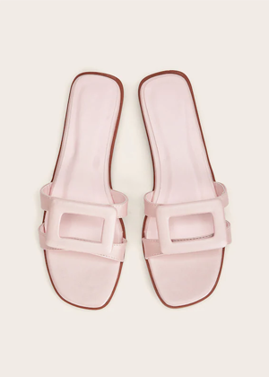 pink buckle flat shoe brookie shein