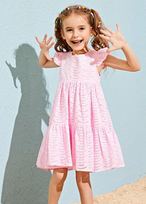 pink eyelet broderie dress shein ayla evie