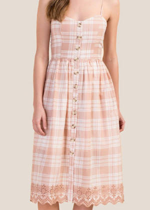 pink eyelet button dress francescas brookie