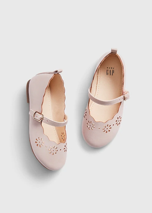 pink laser cut maryjane ballet flats gap evie