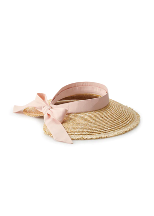 pink ribbon bow straw visor hat lauren conrad kohls brookie