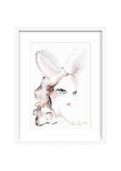 ruby ears bunny print little rae prints home decor