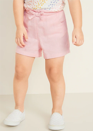 toddler old navy pink linen shorts ayla