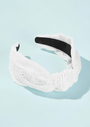 white eyelet headband shein brookie