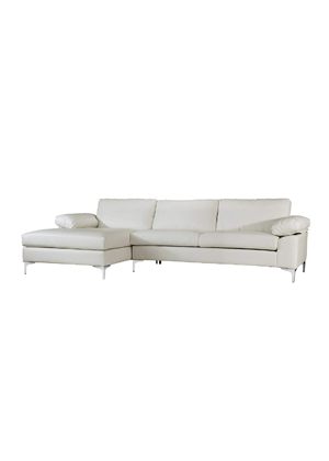 white faux leather sofa amazon