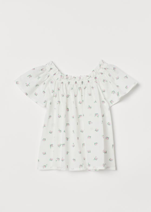 white floral top girls ayla evie h&m