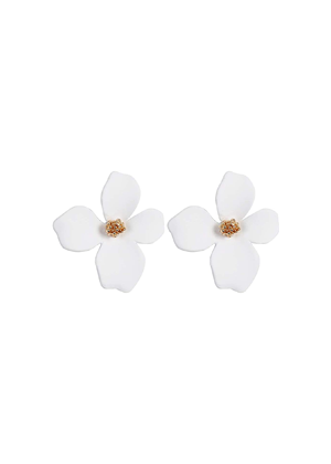 white flower stud earrings jewelry brookie