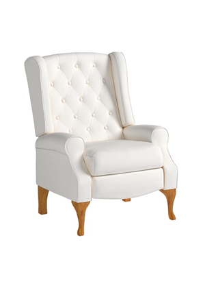 wingback recliner armchair ivory tufted home decor amazon