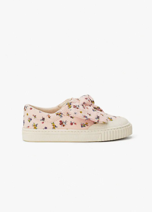 zara ayla evie sneakers floral pink bow