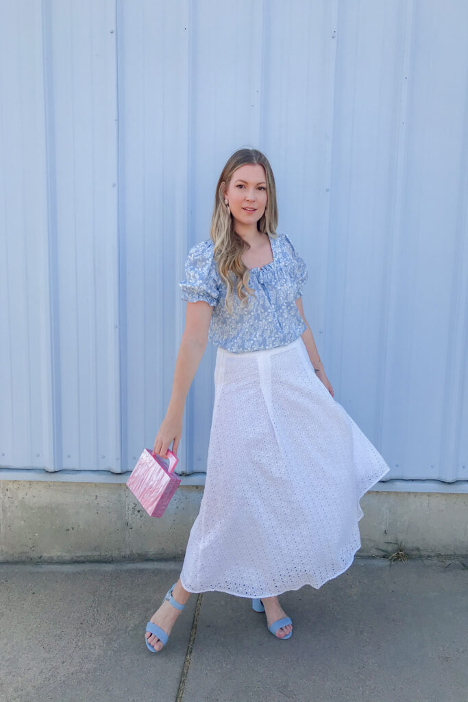 White Eyelet Skirt 1