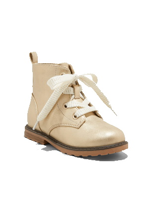 gold kids boots ribbon laces target evie ayla